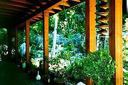 A front porch outside of Santa Cruz, California.