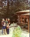 Ed and his family on their front patio.