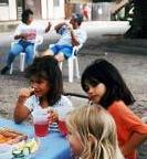 Some of the children at our Fourth of July party at Friendship Place Apartments.