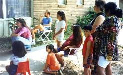 Some more of the people at that meeting, including my daughter with the pink top on.