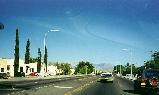 A view of the town as seen on a main road.