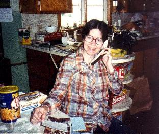 Maggie, around 1992, in my mother's "interesting" kitchen.