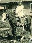 My mom on her pony.  Click for larger view.