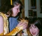 Anna and Serena with Binky.